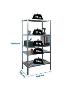 Estantería SIMONRACK Advantage Kit mini 5/300 galvanizado