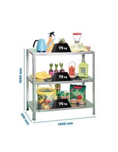 Estantería SIMONRACK Advantage Kit plus 3/300 1000 galvanizado