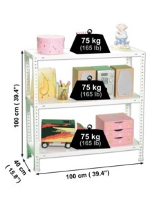 Estantería SIMONRACK Advantage Kit plus 3/400 1000 blanco