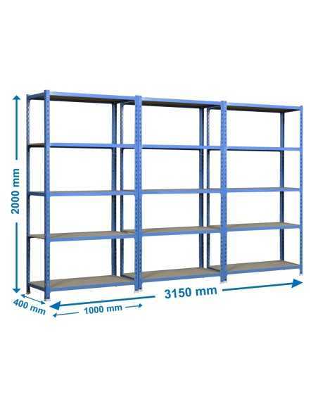 Estantería SIMONRACK SimonrackPack 3 maderclick plus 5/400 azul/madera