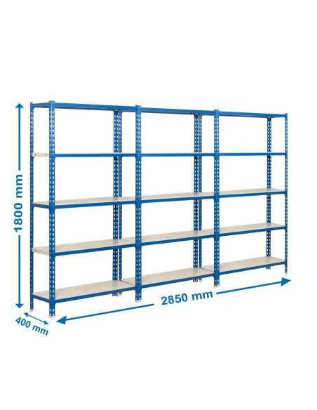 Estantería SIMONRACK SimonrackPack 3 simonclick 5/400 azul/blanco