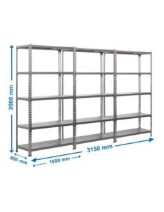 Estantería SIMONRACK SimonrackPack 3 simonclick plus 5/400 galva/galva