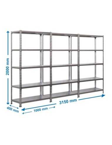 Estantería SIMONRACK SimonrackPack 3 simonclick plus 5/400 galva/galva