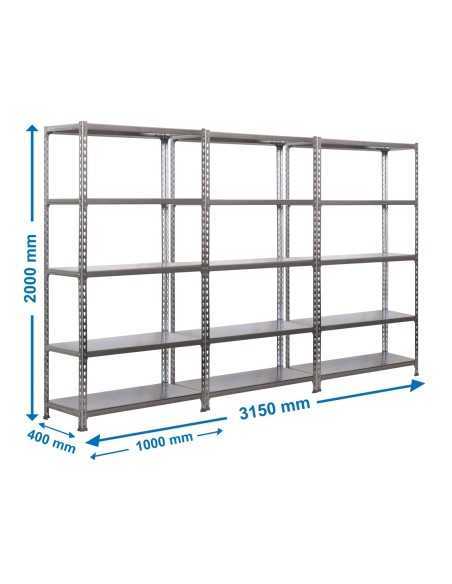 Estantería SIMONRACK SimonrackPack 3 simonclick plus 5/400 galva/galva