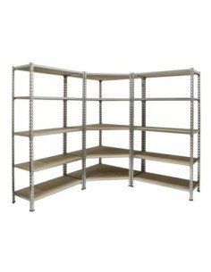 Estantería Simonrack Pack maderclick corner 5/300 +2 mader 5/300 ga/mad | Mesa de trabajo SimonRack profesional y resistente