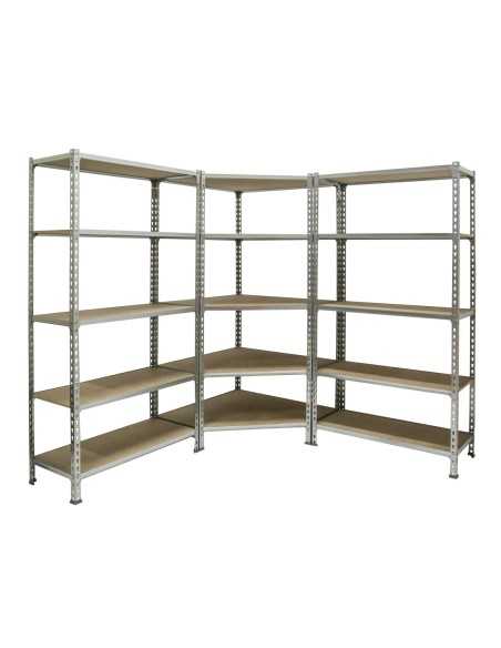 Estantería Simonrack Pack maderclick corner 5/400 +2 mader 5/400 ga/mad | Mesa de trabajo SimonRack profesional y resistente