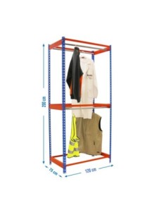 Estantería Guardarropa SIMONCLOTHING double 2/201275 azul/naranja | Taquilla metálica SimonLocker para vestuarios y oficinas