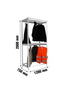 Estantería Guardarropa SIMONRACK Simonclothingdouble 2/201275 gris