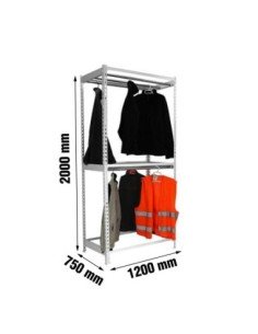 Estantería Guardarropa SIMONRACK Simonclothingdouble 2/201275 gris