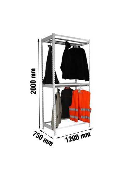 Estantería Guardarropa SIMONRACK Simonclothingdouble 2/201275 gris