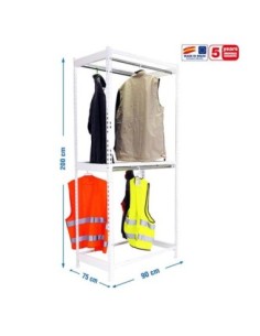 Estantería Guardarropa SIMONCLOTHING double 2/209075 blanco | Taquilla metálica SimonLocker para vestuarios y oficinas