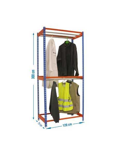 Estantería Guardarropa SIMONCLOTHING double 3/301275 azul/naranja | Taquilla metálica SimonLocker para vestuarios y oficinas