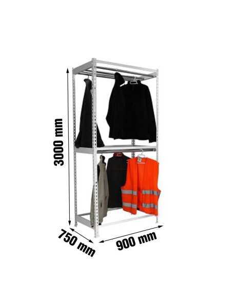 Estantería Guardarropa SIMONRACK Simonclothingdouble 3/309075 gris
