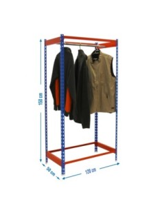 Estantería Guardarropa SIMONCLOTHING single 1/151250 azul/naranja | Taquilla metálica SimonLocker para vestuarios y oficinas