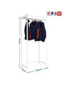 Estantería Guardarropa SIMONCLOTHING single 1/151250 blanco | Taquilla metálica SimonLocker para vestuarios y oficinas