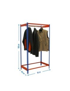 Estantería Guardarropa SIMONCLOTHIGNsingle 1/159050 azul/naranja | Taquilla metálica SimonLocker para vestuarios y oficinas