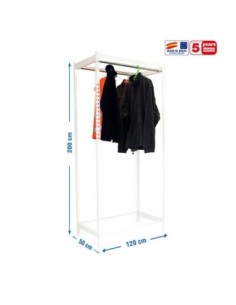 Estantería Guardarropa SIMONCLOTHING single 2/201250  blanco | Taquilla metálica SimonLocker para vestuarios y oficinas