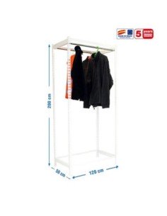 Estantería Guardarropa SIMONCLOTHING single 2/201250  blanco | Taquilla metálica SimonLocker para vestuarios y oficinas