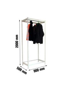 Estantería Guardarropa SIMONCLOTHING single 2/209050 blanco | Taquilla metálica SimonLocker para vestuarios y oficinas