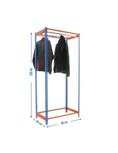 Estantería Guardarropa SIMONCLOTHING single 2/259050 azul/naranja | Taquilla metálica SimonLocker para vestuarios y oficinas