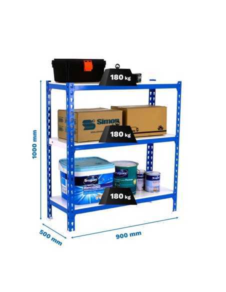 Estantería SIMONRACK Simonclick 3/500 1000 azul/blanco
