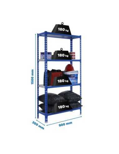 Estantería SIMONRACK Simonclick 4/300 1500 azul/galva