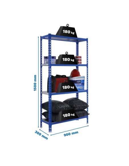 Estantería SIMONRACK Simonclick 4/300 1500 azul/galva