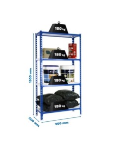 Estantería SIMONRACK Simonclick 4/500 1500 azul/blanco
