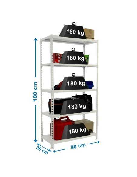 Estantería SIMONRACK Simonclick 5/300 blanco/blanco + funda