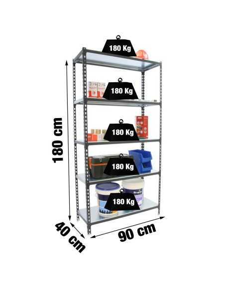 Estantería SIMONRACK Simonclick 5/400 antracita/blanco