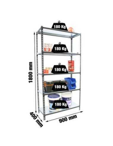 Estantería SIMONRACK Simonclick 5/400 antracita/galva