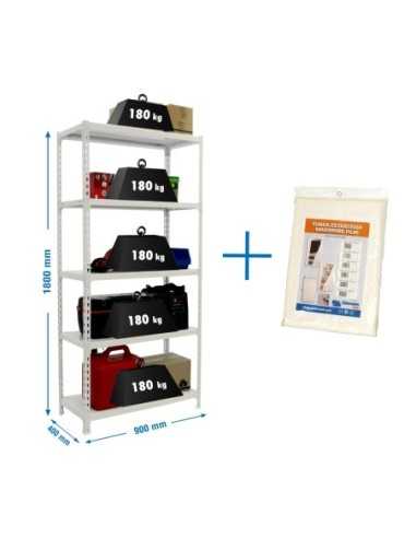 Estantería SIMONRACK Simonclick 5/400 blanco/blanco + funda