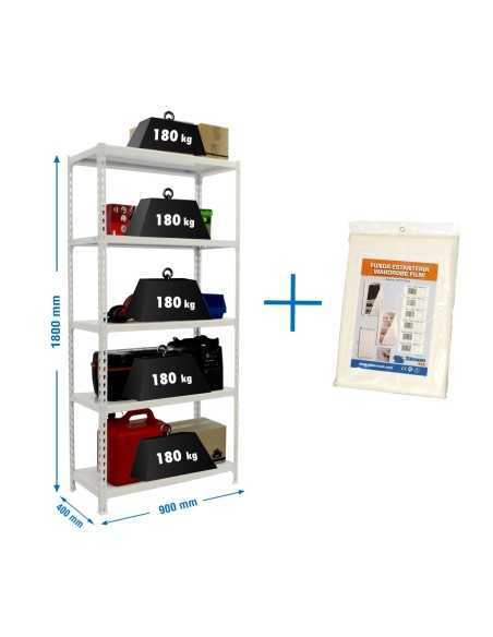 Estantería SIMONRACK Simonclick 5/400 blanco/blanco + funda