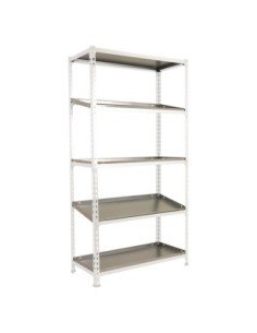 Estantería SIMONRACK Simonclick 5/400 blanco/galva | Taquilla metálica SimonLocker para vestuarios y oficinas