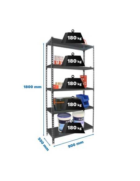 Estantería SIMONRACK Simonclick 5/500 antracita/antracita