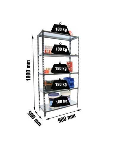 Estantería SIMONRACK Simonclick 5/500 antracita/blanco