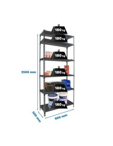 Estantería SIMONRACK Simonclick 6/500 antracita/antracita