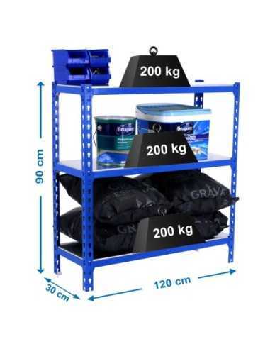 Estantería SIMONRACK Simonclick megaplus 3/300 900 azul/galva