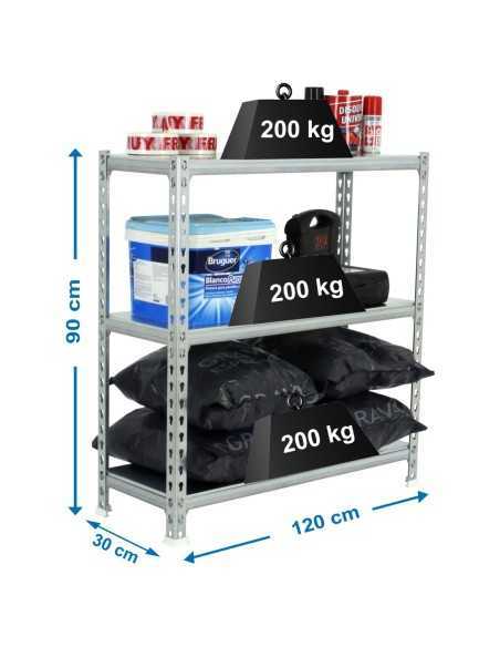 Estantería SIMONRACK Simonclick megaplus 3/300 900 galva/galva