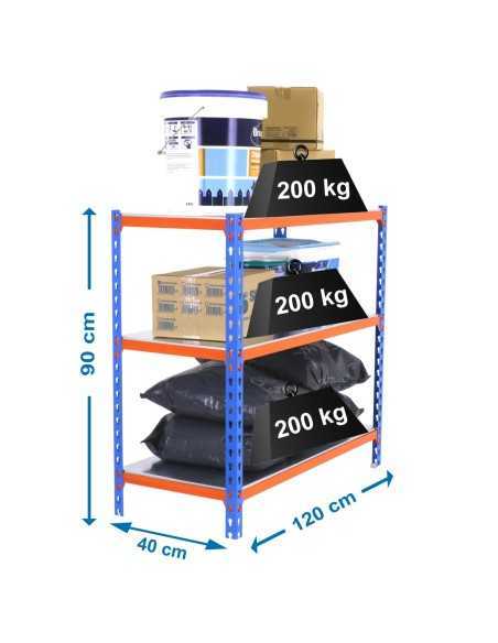 Estantería SIMONRACK Simonclick megaplus 3/400 900 azul/nar/galv