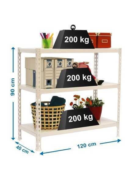 Estantería SIMONRACK Simonclick megaplus 3/400 900 blanco/blanco