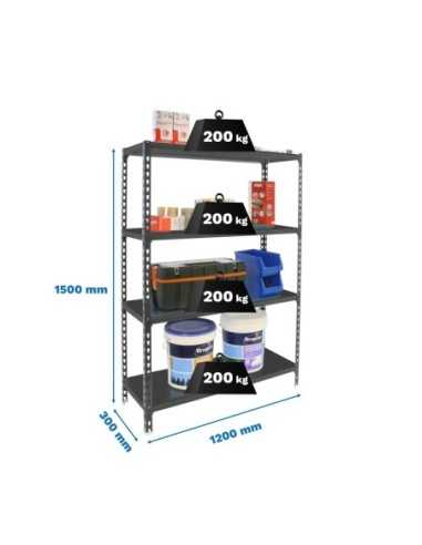 Estantería SIMONRACK Simonclick megaplus 4/300 1500 antra/antra