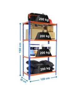 Estantería SIMONRACK Simonclick megaplus 4/300 1500 azul/nara/galv