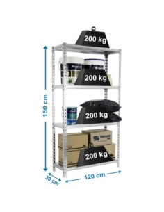 Estantería SIMONRACK Simonclick megaplus 4/300 1500 galva