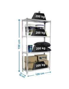 Estantería SIMONRACK Simonclick megaplus 4/300 1500 galva