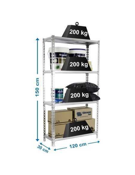 Estantería SIMONRACK Simonclick megaplus 4/300 1500 galva