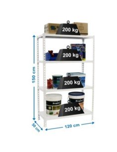 Estantería SIMONRACK Simonclick megaplus 4/500 1500 blanco/blanco