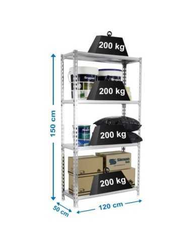 Estantería SIMONRACK Simonclick megaplus 4/500 1500 galva