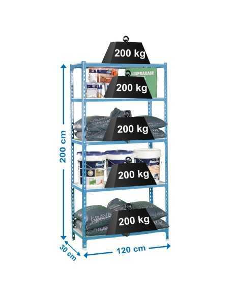 Estantería SIMONRACK Simonclick megaplus 5/300 azul/blanco