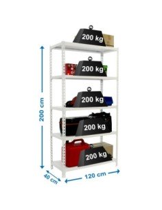 Estantería SIMONRACK Simonclick megaplus 5/400 blanco/blanco